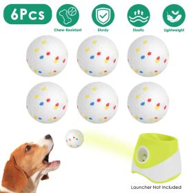 6Pcs 2.3" Dog Balls Tear-Resistant Washable ETPU Dog Chew Toys for Small Medium Dogs for Automatic Dog Ball Launcher Ball Throwing Machine (Option: 6Balls)