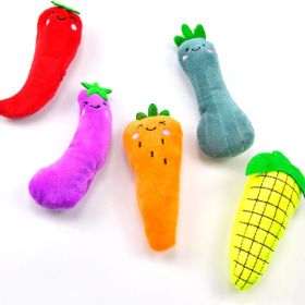 5 Pack Vegetable Catnip Plush Toys, Cute Kicker Chew Toys For Indoor Cats (Option: 5pcs)