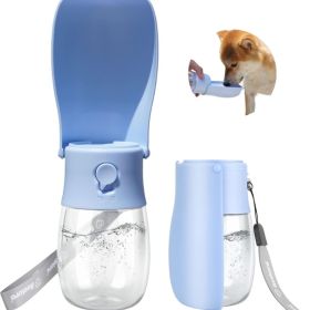 Foldable Dog Water Bottle, Portable Water Dispenser For Cat, Rabbit, Puppy And Small Animals, The Perfect Dog Gifts And Dishwasher Safe Pet (Option: Blue)